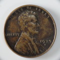USA , 1939 D Lincoln Cent, Wheat Penny , Denver Mint