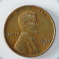USA , 1939 D Lincoln Cent, Wheat Penny , Denver Mint