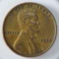 USA , 1935 Lincoln Cent, Wheat Penny , Philadelphia Mint