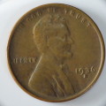 USA , 1936 S Lincoln Cent, Wheat Penny , San Francisco Mint