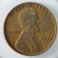 USA , 1937 D Lincoln Cent, Wheat Penny , Denver Mint