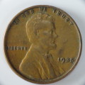 USA , 1935 Lincoln Cent, Wheat Penny , Philadelphia Mint