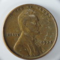 USA , 1935 Lincoln Cent, Wheat Penny , Philadelphia Mint