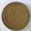 USA , 1937 S Lincoln Cent, Wheat Penny , San Francisco Mint