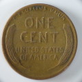 USA , 1937 S Lincoln Cent, Wheat Penny , San Francisco Mint
