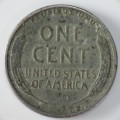 USA , 1943 Steel Lincoln Cent, Wheat Penny , Philadelphia Mint , WWII