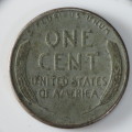 USA , 1943 S Steel Lincoln Cent, Wheat Penny , San Francisco Mint , WWII