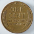USA , 1945 Lincoln Cent, Wheat Penny , Philadelphia Mint
