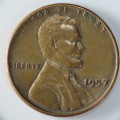 USA , 1957 Lincoln Cent, Wheat Penny , Philadelphia Mint