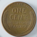 USA , 1958 Lincoln Cent, Wheat Penny , Philadelphia Mint