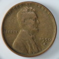 USA , 1950 D Lincoln Cent, Wheat Penny , Denver Mint