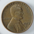USA , 1958 D Lincoln Cent, Wheat Penny , Denver Mint