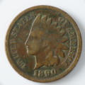USA , 1890 Indian Head Cent, Indian Head Penny