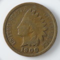 USA , 1900 Indian Head Cent, Indian Head Penny