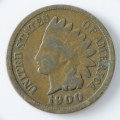 USA , 1900 Indian Head Cent, Indian Head Penny