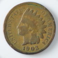USA , 1903 Indian Head Cent, Indian Head Penny