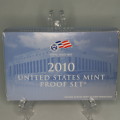 USA , 2010 Complete Proof set, Including National Parks Quarters + Presidential Dollars, 14 coin Set