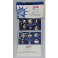 USA , 2007 Proof set, Including Statehood Quarters, 10 coin Set