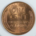 USA , 1945 Lincoln Cent, BU Wheat Penny , Philadelphia Mint, Uncirculated Gem Red