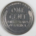 USA , 1943 S Lincoln Cent, Steel Wheat Penny , San Francisco Mint, WWII