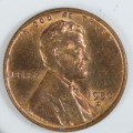 USA , 1956 D Lincoln Cent, BU Wheat Penny , Denver Mint, Uncirculated Gem Red