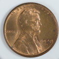USA , 1948 D Lincoln Cent, BU Wheat Penny , Denver Mint, Uncirculated Gem Red