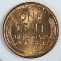 USA , 1958 D Lincoln Cent, BU Wheat Penny , Denver Mint, Uncirculated Gem Red