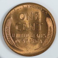 USA , 1951 D Lincoln Cent, BU Wheat Penny , Denver Mint, Uncirculated Gem Red