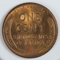 USA , 1958 Lincoln Cent, BU Wheat Penny , Philadelphia Mint, Uncirculated Gem Red