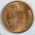 USA , 1945 S Lincoln Cent, BU Wheat Penny , San Francisco Mint, Uncirculated Gem Red