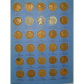 Complete Lincoln Cent PDS Set 1941 to 1974, 86 Coins in Folder