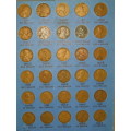 Complete Lincoln Cent PDS Set 1941 to 1973, 84 Coins in Folder