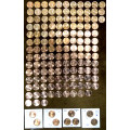 Complete Lincoln Memorial Cent PDS Set 1959 to 2022, 144 Coins including 1960 1982 and 2009Varieties