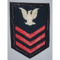 United States Navy Petty Officer 1st Class Rank Insignia Patch E6, PO1
