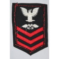 United States Navy Petty Officer 1st Class Rank Insignia Patch E6, PO1 Aviation Boatswain`s Mate