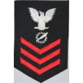 United States Navy Petty Officer 1st Class Rank Insignia Patch E6, Data Processing Technician