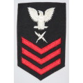 United States Navy Petty Officer 1st Class Rank Insignia Patch E6, Cryptologic Technician