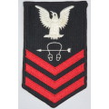 United States Navy Petty Officer 1st Class Rank Insignia Patch E6, Sonar Technician