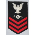 United States Navy Petty Officer 1st Class Rank Insignia Patch E6, Construction Mechanic