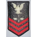 United States Navy Petty Officer 1st Class Rank Insignia Patch E6, aviation antisubmarine warfare