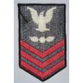 United States Navy Petty Officer 1st Class Rank Insignia Patch E6, Aviation Electrician`s Mate