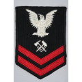 United States Navy Petty Officer 2nd Class Rank Insignia Patch E5, Hull Maintenance Technician