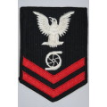United States Navy Petty Officer 2nd Class Rank Insignia Patch E5, Gas Turbine System Technician