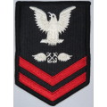 United States Navy Petty Officer 2nd Class Rank Insignia Patch E5, Aviation Boatswain`s Mate