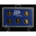 USA , 2000 Complete Statehood Quarters Proof set, 5 coin Set