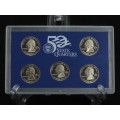 USA , 2007 Complete Statehood Quarters Proof set, 5 coin Set