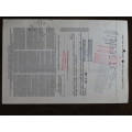 Erie Lackawanna Railroad Company, Stock Certificate, 1965, 50 Shares