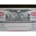 Pan American World Airways, Stock Certificate, 1974 , 100 Shares