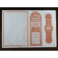 New York Central and Hudson River Railroad, $1000 Gold Bond Certificate, 1898