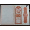 1898 New York Central and Hudson River Railroad, $1000 Gold Bond Certificate
